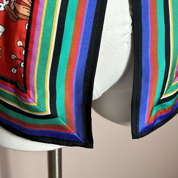 Express Floral Scarf Halter  top Open Back size XS - Picture 7 of 13